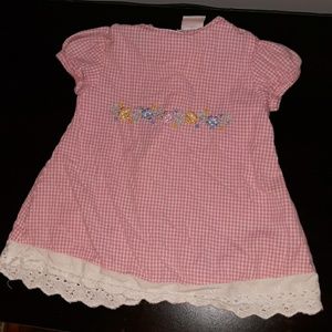 Girls 18month pink & white checkered dress